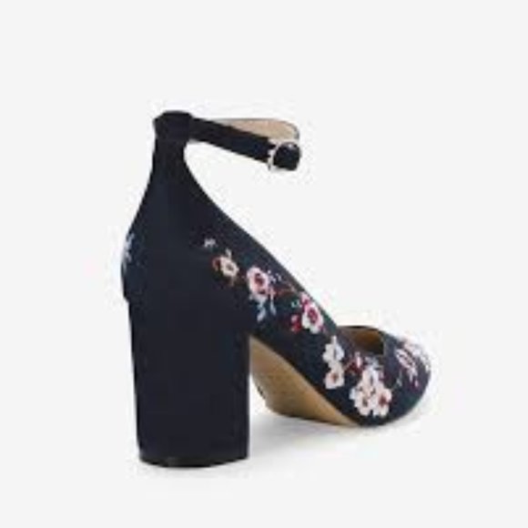 WHBM Embroidered Suede Pumps - Picture 3 of 9